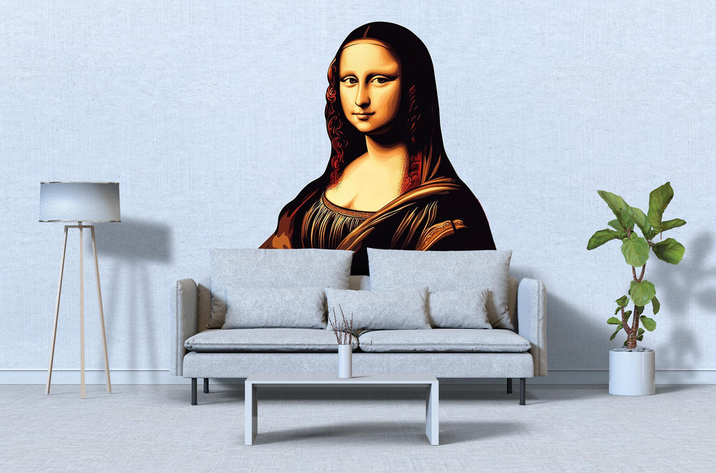 Mona Lisa Wall Sticker, Famous Art Decal, Renaissance Wall Art, Classic Painting Decor, Da Vinci Style Sticker, 104gm