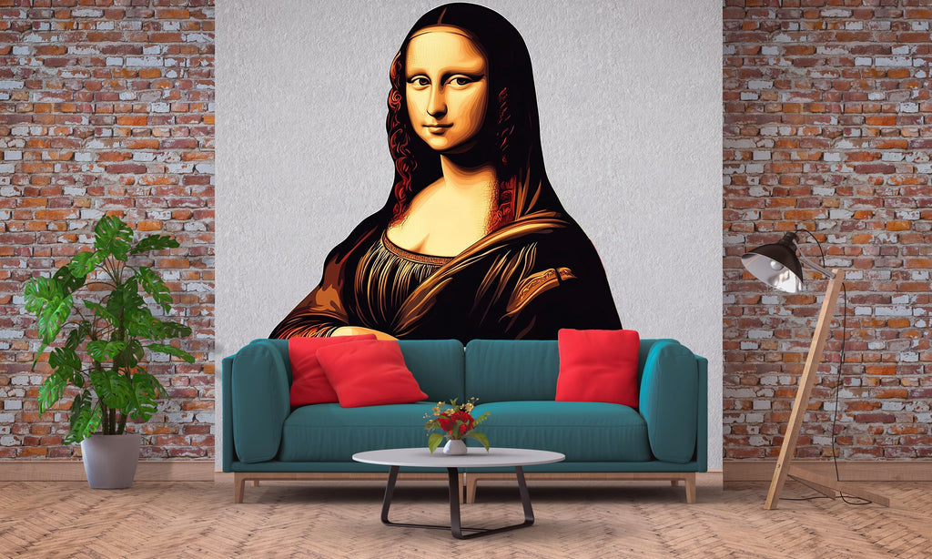 Mona Lisa Wall Sticker, Famous Art Decal, Renaissance Wall Art, Classic Painting Decor, Da Vinci Style Sticker, 104gm