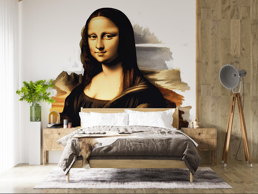 Mona Lisa Wall Decal, Famous Painting Sticker, Renaissance Wall Art, Classic Bedroom Decor, Da Vinci Style, 105gm
