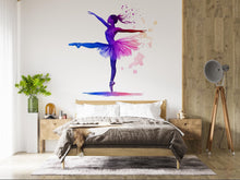 Load image into Gallery viewer, Ballerina Wall Decal, Ballet Wall Sticker, Dancer Wall Art, Girl Room Decor, Dance Studio Mural, 112gm