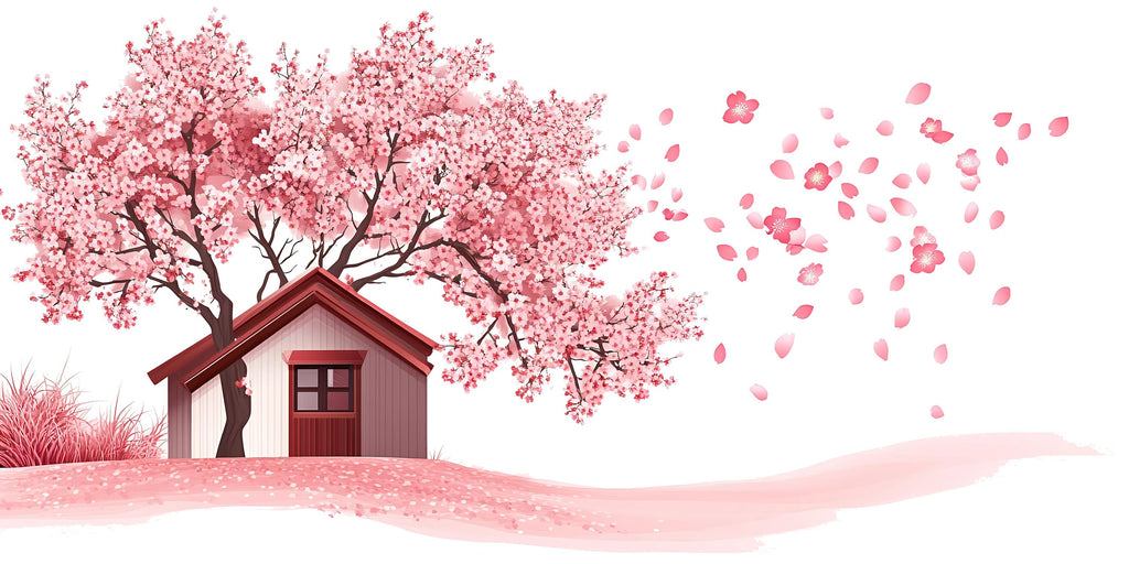 Cherry Blossom Wall Decal, Pink Tree Sticker, Nursery Wall Art, Baby Room Decor, Floral House Mural, 118gm