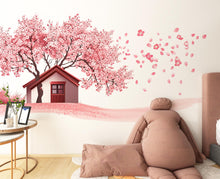 Load image into Gallery viewer, Cherry Blossom Wall Decal, Pink Tree Sticker, Nursery Wall Art, Baby Room Decor, Floral House Mural, 118gm