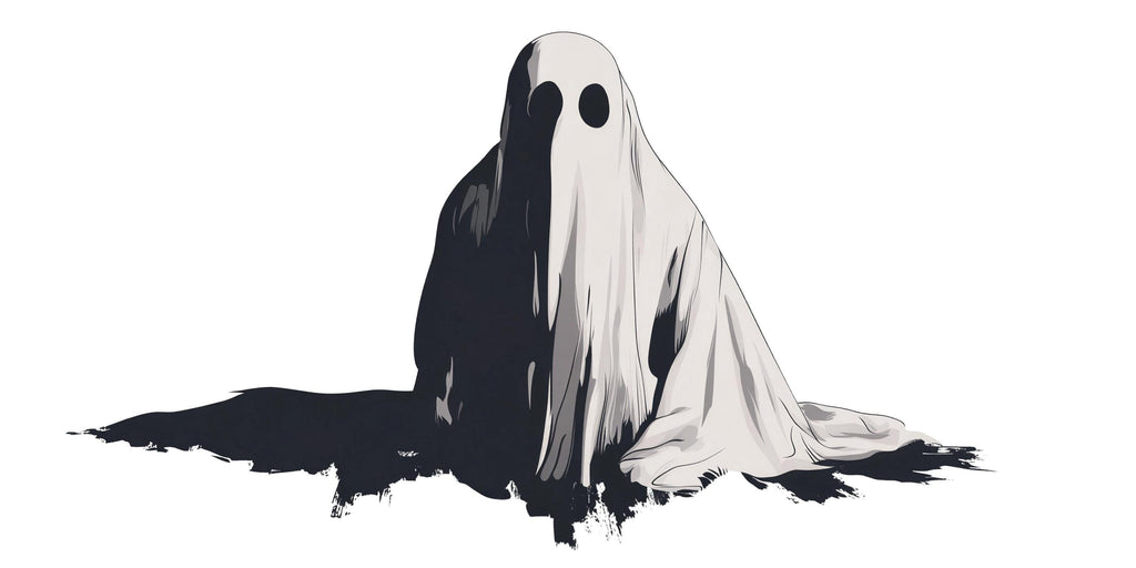 Ghost Wall Decal, Halloween Wall Sticker, Spooky Bedroom Decor, Gothic Wall Art, Modern Horror Mural, 133gm