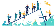 Load image into Gallery viewer, Teamwork Office Wall Decal, Business Growth Sticker, Corporate Wall Art, Leadership Mural, Motivational Office Decor, 135gm