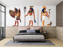 Load image into Gallery viewer, Egyptian Wall Decal, Ancient Egypt Sticker, Pharaoh Wall Art, Goddess Wall Decor, Boho Living Room Mural, 141gm
