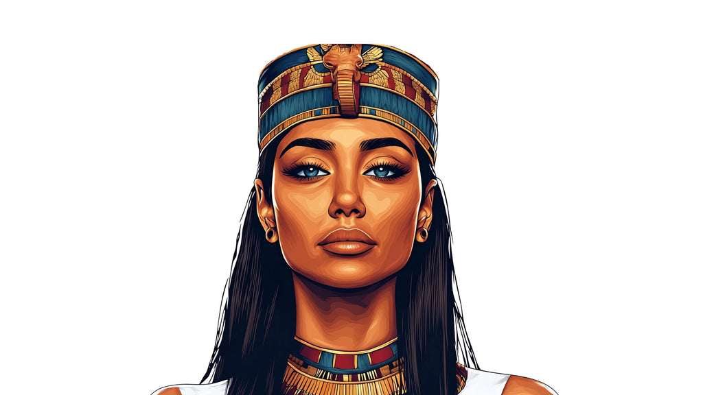 Egyptian Queen Wall Decal, Cleopatra Wall Sticker, Ancient Egypt Wall Art, Bedroom Decor, Goddess Portrait Mural, 142gm
