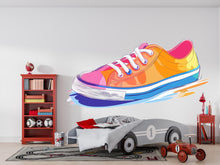 Load image into Gallery viewer, Colorful Sneaker Wall Decal, Shoe Wall Sticker for Kids Room, Teen Bedroom Wall Art, Streetwear Wall Decor, 147gm