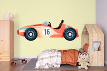 Load image into Gallery viewer, Kids Race Car Wallpaper Vintage Racing Car Wall Decal Boys Room Car Mural Retro Sports Car Peel And Stick Wallpaper Nursery Racing Decor