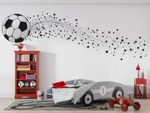 Load image into Gallery viewer, Soccer Ball Wallpaper Boys Soccer Room Wall Decal Football Sports Wall Mural Kids Bedroom Soccer Decor Peel And Stick Wallpaper