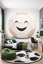 Load image into Gallery viewer, Cute Soccer Ball Wallpaper Kids Soccer Room Wall Decal Football Nursery Wall Mural Peel And Stick Wallpaper Boys Sports Bedroom Decor