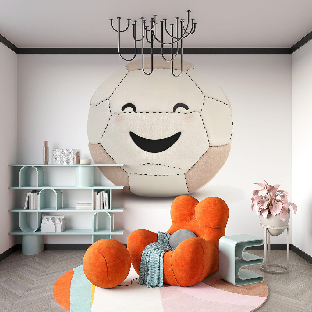 Cute Soccer Ball Wallpaper Kids Soccer Room Wall Decal Football Nursery Wall Mural Peel And Stick Wallpaper Boys Sports Bedroom Decor