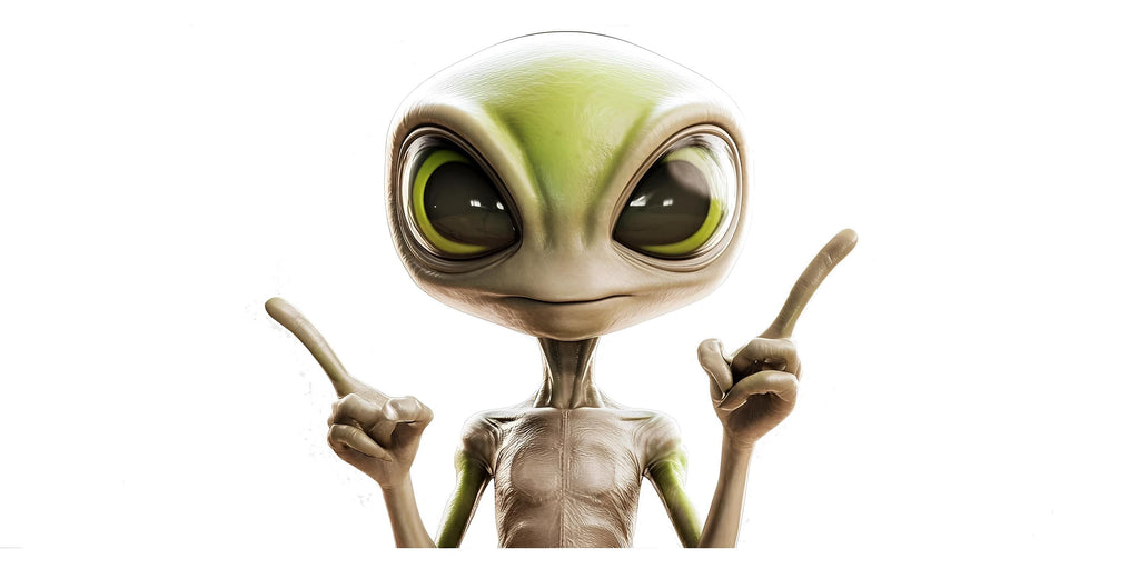 Cute Alien Wall Decal, Kids Room Sticker, Green Alien Wall Art, Space Theme Decor, Playroom Wall Mural, Nursery Wall Decor, 157gm