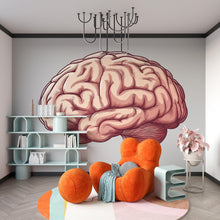 Load image into Gallery viewer, Brain Wall Decal, Anatomy Wall Sticker, Science Wall Art, Medical Wall Decor, Classroom Wall Mural, Neuroscience Room Decor, 161gm
