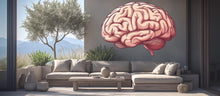 Load image into Gallery viewer, Brain Wall Decal, Anatomy Wall Sticker, Science Wall Art, Medical Wall Decor, Classroom Wall Mural, Neuroscience Room Decor, 161gm