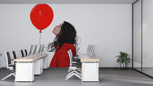 Load image into Gallery viewer, Red Balloon Girl Wall Decal, Modern Woman Sticker, Fashion Wall Art, Minimal Wall Decor, Bedroom Wall Sticker, 165gm