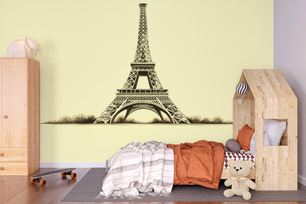 Eiffel Tower Wall Decal, Paris Wall Sticker, French Wall Art, Travel Decor, Bedroom Wall Decal, City Landmark Mural, 170gm