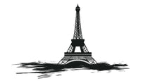 Load image into Gallery viewer, Eiffel Tower Wall Decal, Paris Wall Sticker, Black Tower Wall Art, French Bedroom Decor, Travel Theme Wall Mural, 171gm