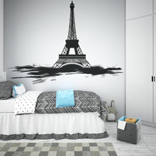 Load image into Gallery viewer, Eiffel Tower Wall Decal, Paris Wall Sticker, Black Tower Wall Art, French Bedroom Decor, Travel Theme Wall Mural, 171gm