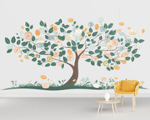 Load image into Gallery viewer, Money Tree Wall Decal, Finance Wall Sticker, Wealth Tree Mural, Office Wall Art, Business Decor, Dollar Tree Decal, 173gm