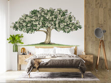 Load image into Gallery viewer, Money Tree Wall Decal, Dollar Bill Tree Sticker, Wealth Wall Art, Office Wall Decor, Business Wall Mural, Success Decor, 175gm