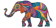 Load image into Gallery viewer, Colorful Elephant Wall Decal, Boho Elephant Sticker, Safari Animal Wall Art, Kids Room Decor, Nursery Wall Mural, 198gm