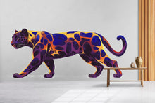 Load image into Gallery viewer, Colorful Leopard Wall Decal, Panther Wall Sticker, Safari Animal Wall Art, Kids Room Decor, Nursery Wall Mural, 199gm