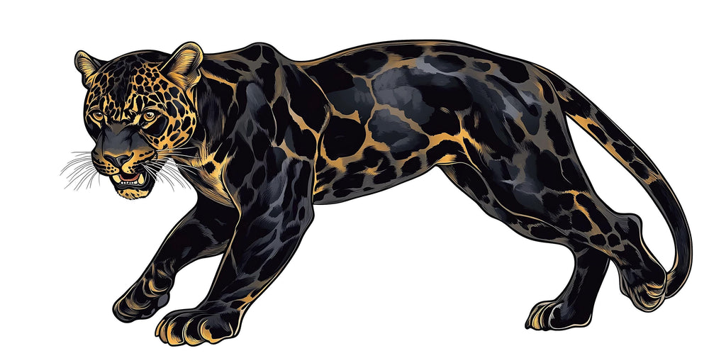 Black Leopard Wall Decal, Panther Wall Sticker, Safari Animal Wall Art, Bedroom Decor, Jungle Wall Mural, 200gm