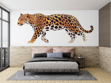 Load image into Gallery viewer, Leopard Wall Decal Large Removable Jungle Cat Sticker Safari Animal Wall Art for Bedroom Nursery Modern Wildlife Decor, 051gm