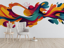 Load image into Gallery viewer, Abstract Wall Decal Colorful Modern Wall Sticker Large Removable Mural Art for Living Room Bedroom Office Decor, 052gm