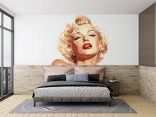 Load image into Gallery viewer, Glam Woman Wall Decal Vintage Hollywood Style Portrait Wall Sticker Retro Bedroom Beauty Salon Removable Art, 055gm