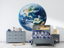Load image into Gallery viewer, Earth Wall Decal Large World Globe Wall Sticker 3D Planet Mural Space Nursery Classroom Removable Wall Art, 056gm
