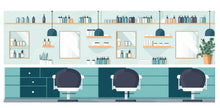 Load image into Gallery viewer, Beauty Salon Wall Decal Modern Hair Salon Wall Sticker Spa Boutique Removable Mural Decor, 065gm