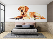 Load image into Gallery viewer, Golden Retriever Wall Decal Large Dog Wall Sticker Kids Room Pet Lover Removable Animal Mural, 066gm