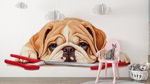 Load image into Gallery viewer, Bulldog Wall Decal Large Cute Dog Wall Sticker Pet Grooming Salon Kids Room Removable Animal Mural, 068gm