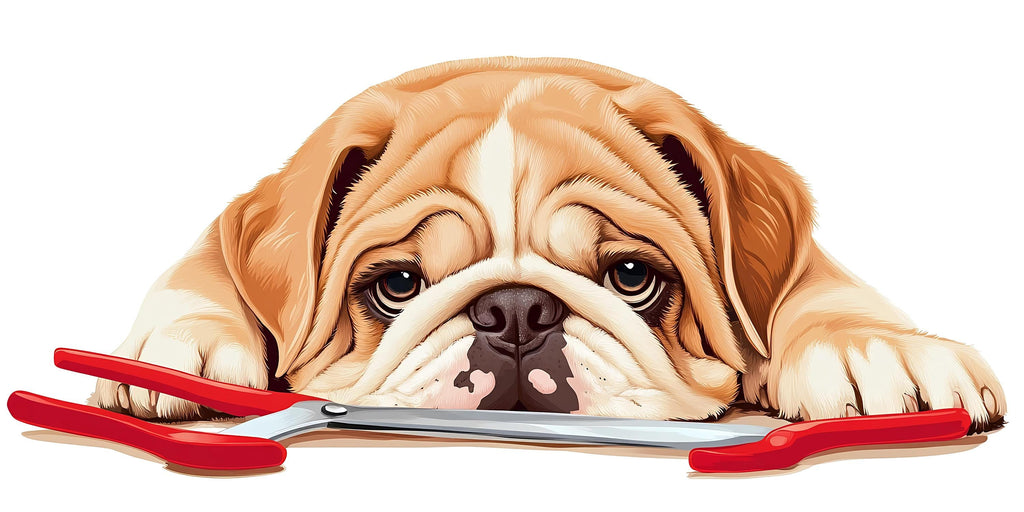 Bulldog Wall Decal Large Cute Dog Wall Sticker Pet Grooming Salon Kids Room Removable Animal Mural, 068gm