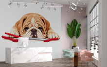 Load image into Gallery viewer, Bulldog Wall Decal Large Cute Dog Wall Sticker Pet Grooming Salon Kids Room Removable Animal Mural, 068gm