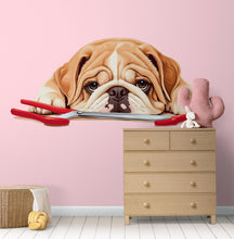 Load image into Gallery viewer, Bulldog Wall Decal Large Cute Dog Wall Sticker Pet Grooming Salon Kids Room Removable Animal Mural, 068gm