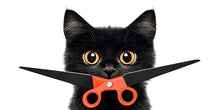 Load image into Gallery viewer, Black Cat Wall Decal Large Kitten Wall Sticker Pet Grooming Salon Decor Kids Room Removable Animal Mural, 075gm