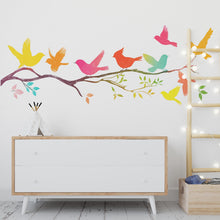 Load image into Gallery viewer, Flying Birds Wall Decal Colorful Nursery Wall Sticker Tree Branch Removable Animal Mural Kids Room Decor, 078gm