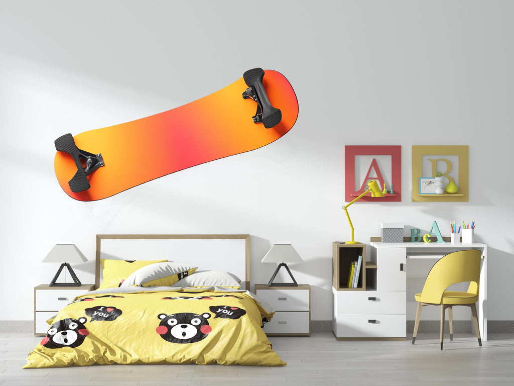 Skateboard Wall Decal Boys Room Wall Sticker Cool Skate Mural Removable Sports Wall Art Teen Bedroom Decor, 083gm