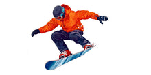 Load image into Gallery viewer, Snowboarder Wall Decal Boys Room Sports Wall Sticker Extreme Winter Mural Removable Teen Bedroom Decor, 085gm