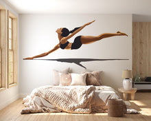 Load image into Gallery viewer, Gymnast Wall Decal Ballet Dancer Wall Sticker Modern Fitness Mural Removable Girls Room Bedroom Decor, 086gm