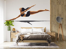 Load image into Gallery viewer, Gymnast Wall Decal Ballet Dancer Wall Sticker Modern Fitness Mural Removable Girls Room Bedroom Decor, 086gm