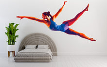 Load image into Gallery viewer, Colorful Gymnast Wall Decal Modern Ballet Dancer Wall Sticker Girls Bedroom Dance Studio Removable Decor, 087gm