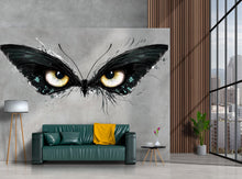 Load image into Gallery viewer, Dark Butterfly Eyes Wall Decal Gothic Abstract Wall Sticker Modern Living Room Removable Mural Art, 092gm
