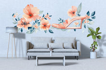 Load image into Gallery viewer, Floral High Heel Wall Decal Fashion Wall Sticker Pink Flower Shoe Mural Girl Room Decor, 100gm