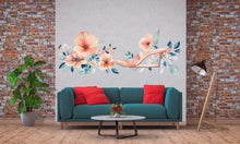 Load image into Gallery viewer, Floral High Heel Wall Decal Fashion Wall Sticker Pink Flower Shoe Mural Girl Room Decor, 100gm