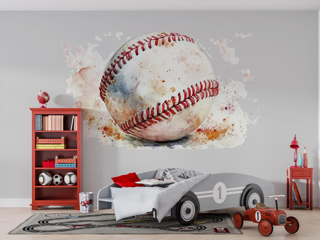 Baseball Wallpaper Kids Baseball Room Wall Decal Sports Wall Mural Peel And Stick Wallpaper Boys Baseball Bedroom Decor Baseball Nursery