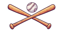 Load image into Gallery viewer, Baseball Wallpaper Crossed Baseball Bats Wall Decal Sports Wall Mural Peel And Stick Wallpaper Boys Baseball Room Decor Kids Sports Bedroom