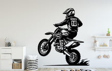 Load image into Gallery viewer, Motocross Wall Decal, Bike Wall sticker, Motocross wall art Kids room Decal